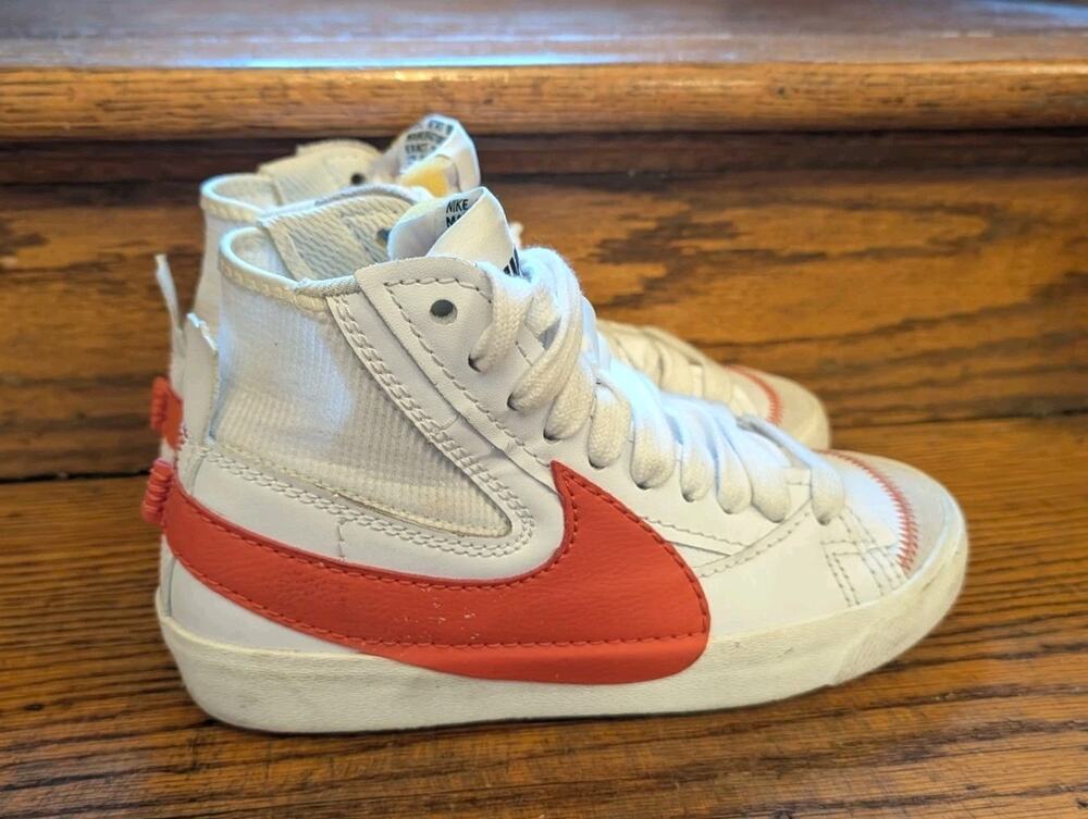 Size 5.5 - Nike Blazer '77 Jumbo Mid White Total Orange Men's